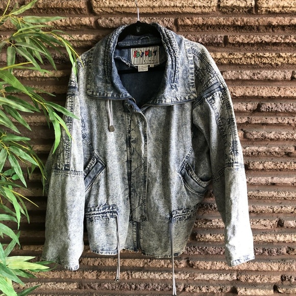 Vintage Other - East West  Vintage 80s Acid Washed Bomber Jacket